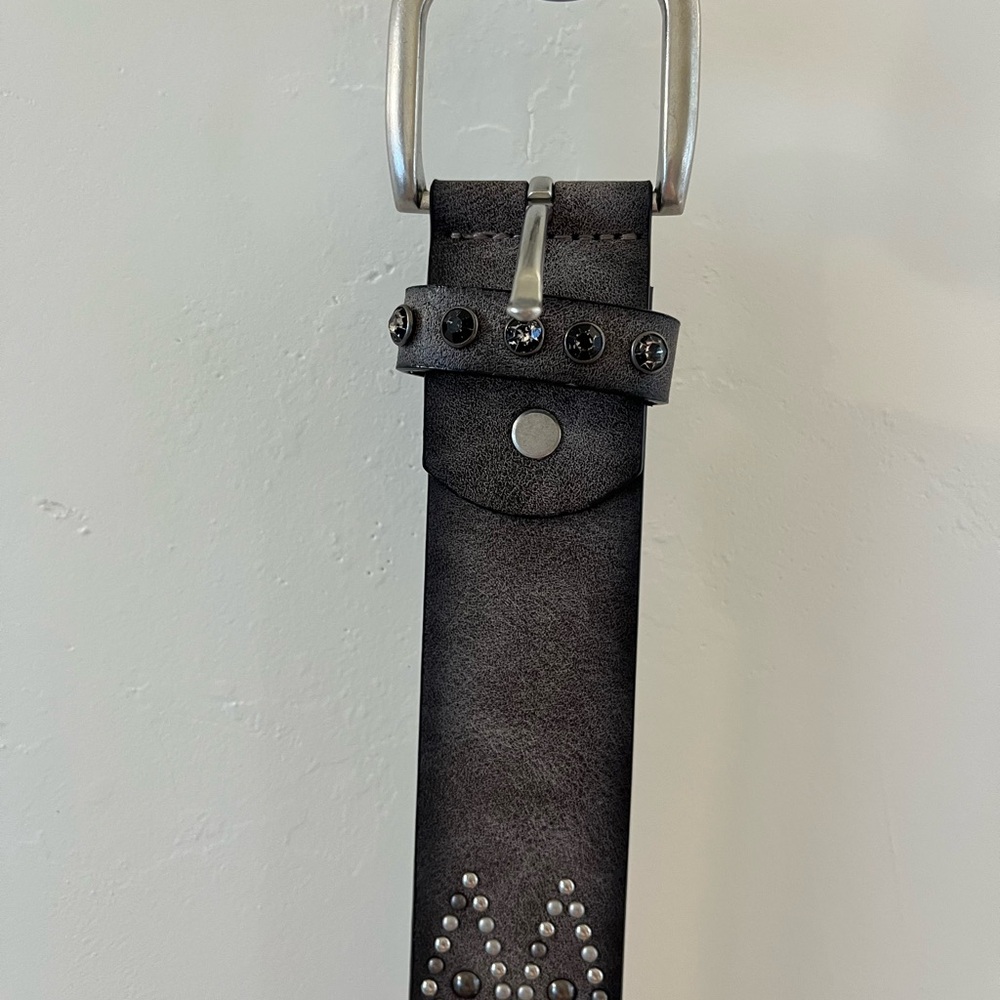 Buckle Black Studded Women's Belt